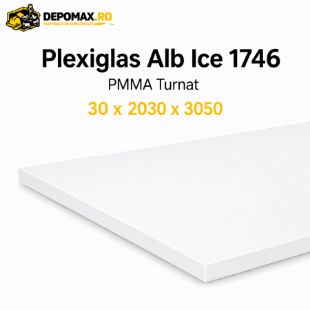 Plexiglas Alb Ice 1746 PMMA turnat 30 x 2030 x 3050 mm